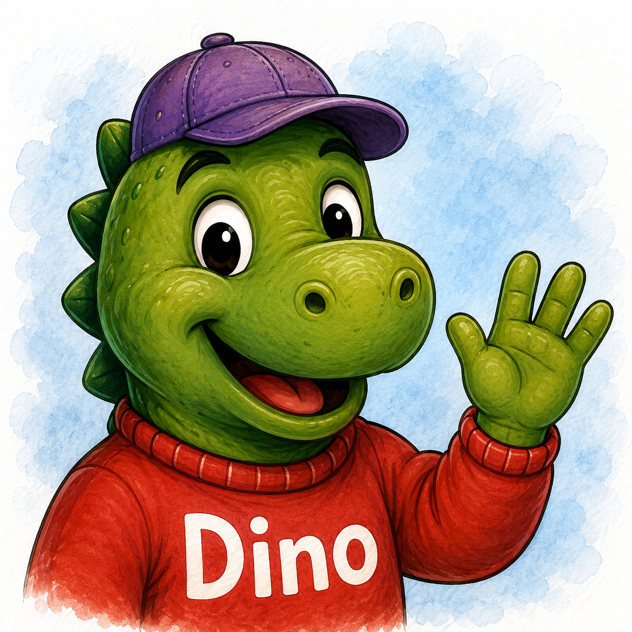 Dino waves you home.